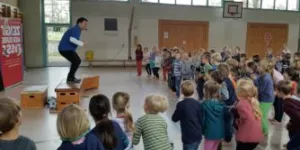 Christian Bahrmann begeistert Berliner Kinder